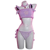Espeon Pokémon Cosplay Costume, Cute Plush Two-Piece Pajama Set for Women - Halloweez